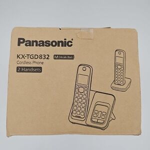 Panasonic Cordless Phone KX-TGD832M Answering Machine Call Block 2 Handsets